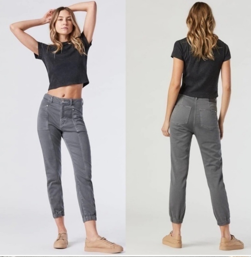 Mavi Anna High-Rise Slim Straight Jogger Pants Size 29 Gray